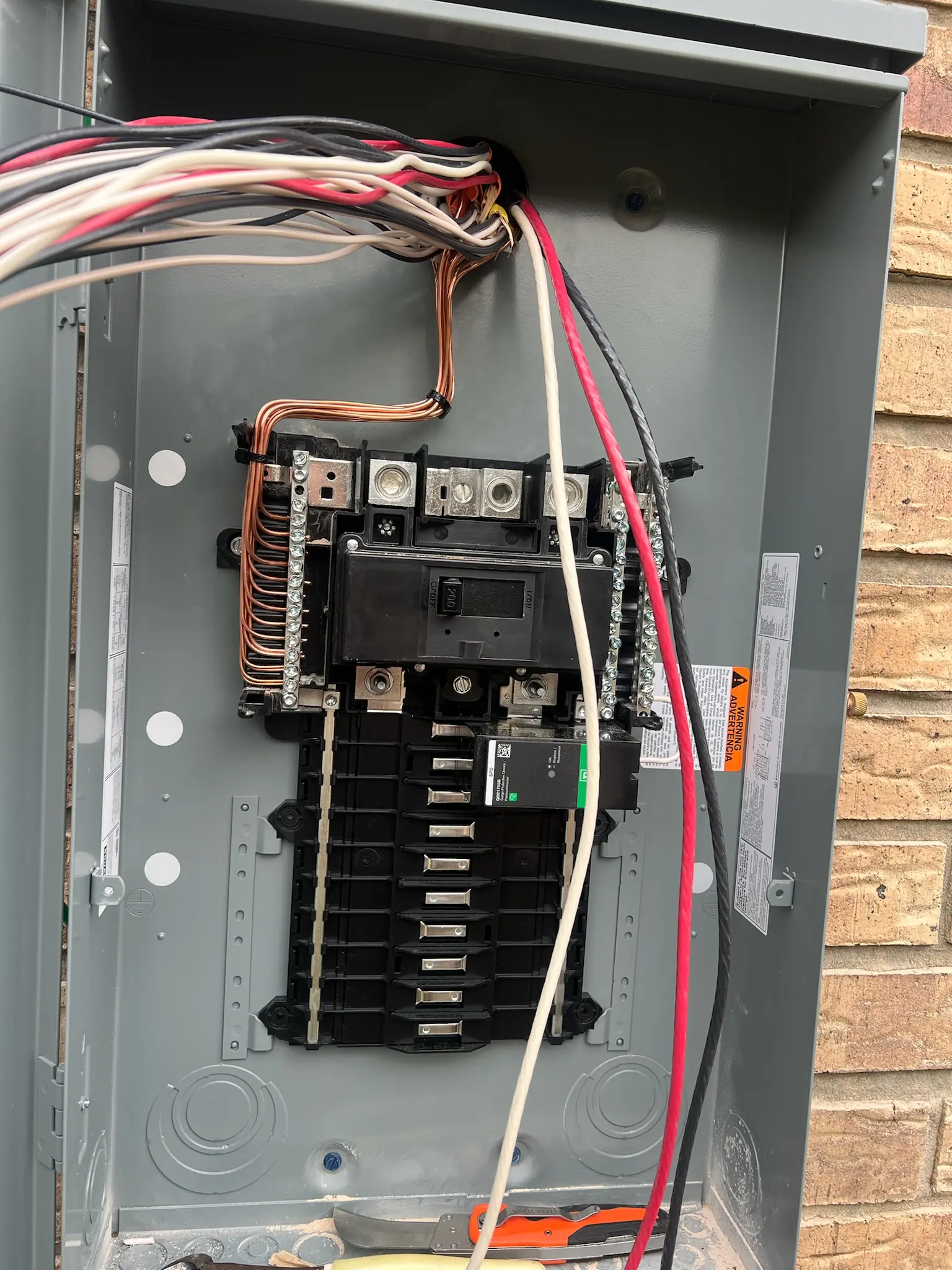 Exterior panel breaker replacement in progress by Chosen 1 Electric