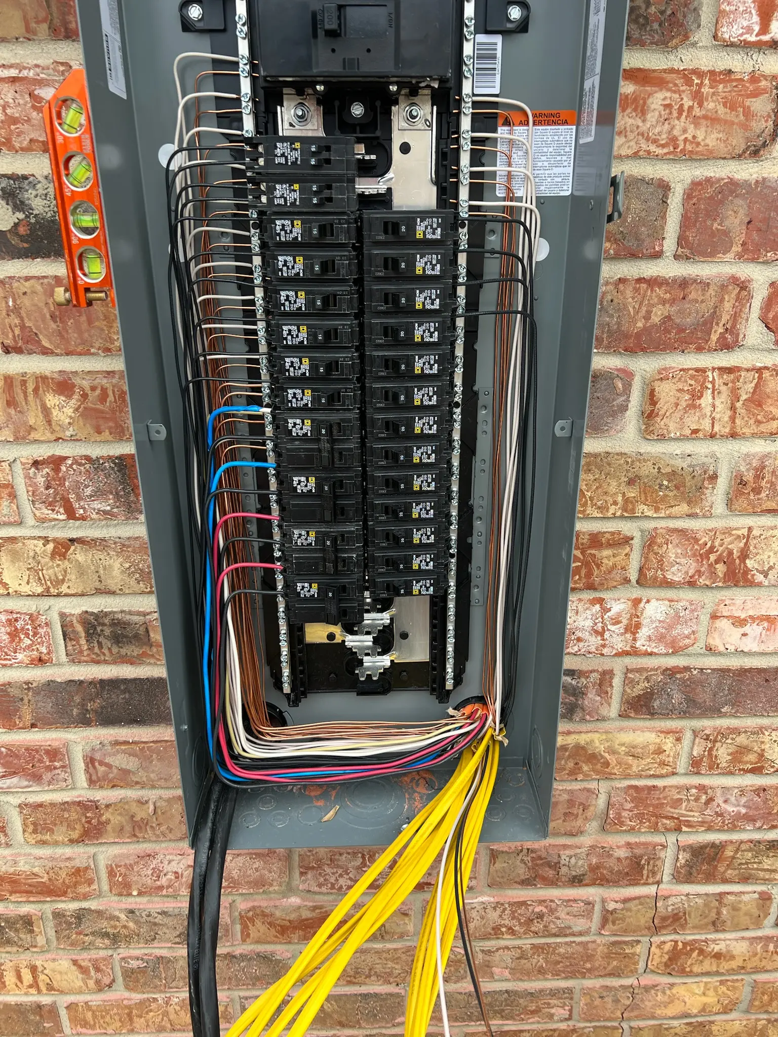 Labeled circuit wiring inside a residential panel by Chosen 1 Electric